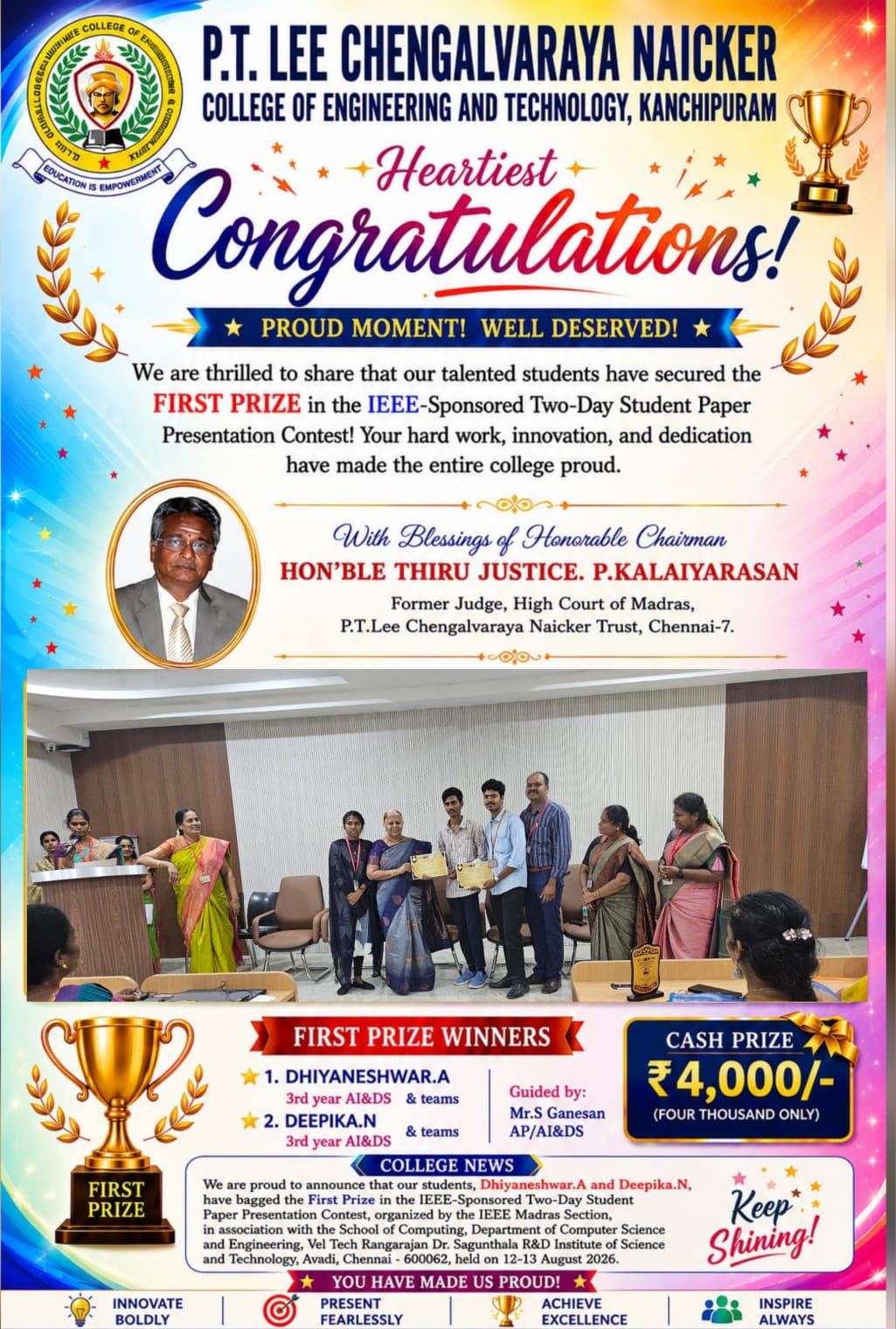 IEEE Two Days Paper COntest Technical Competition Achievement